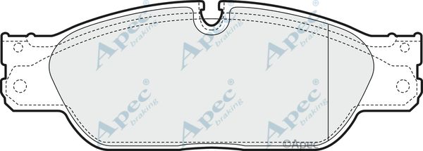 APEC BRAKING Комплект тормозных колодок, дисковый тормоз PAD1456